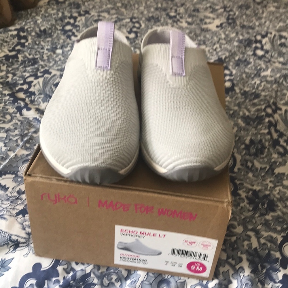 Ryka gray mules